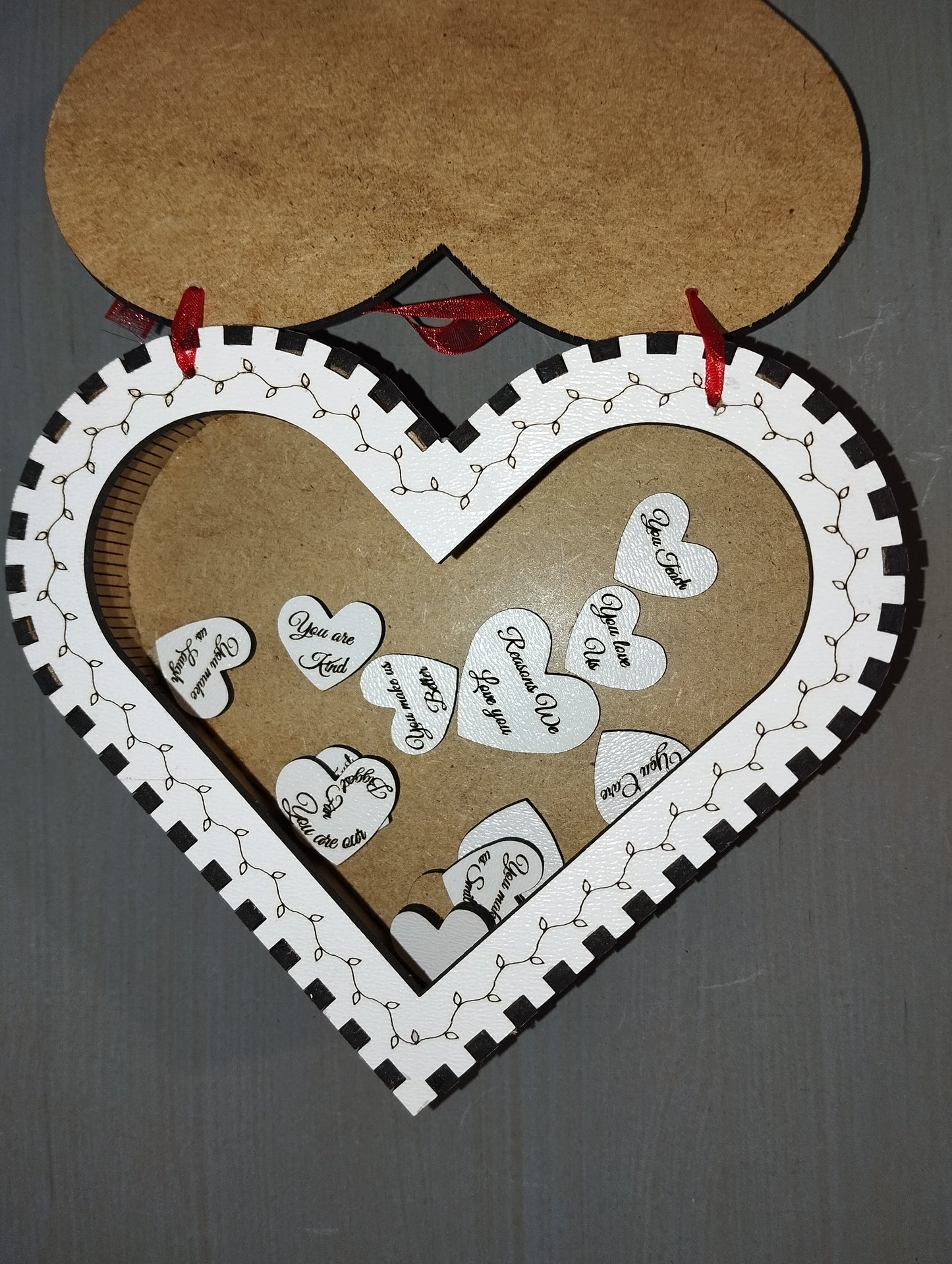 Heart shaped reasons gift box